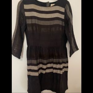 Ace &Jig Dress Black w/metallic stripe size small